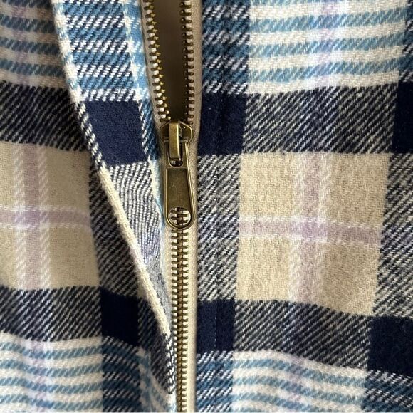 Women's Blair Blue Tan & White Plaid Coat - Picture 9 of 10